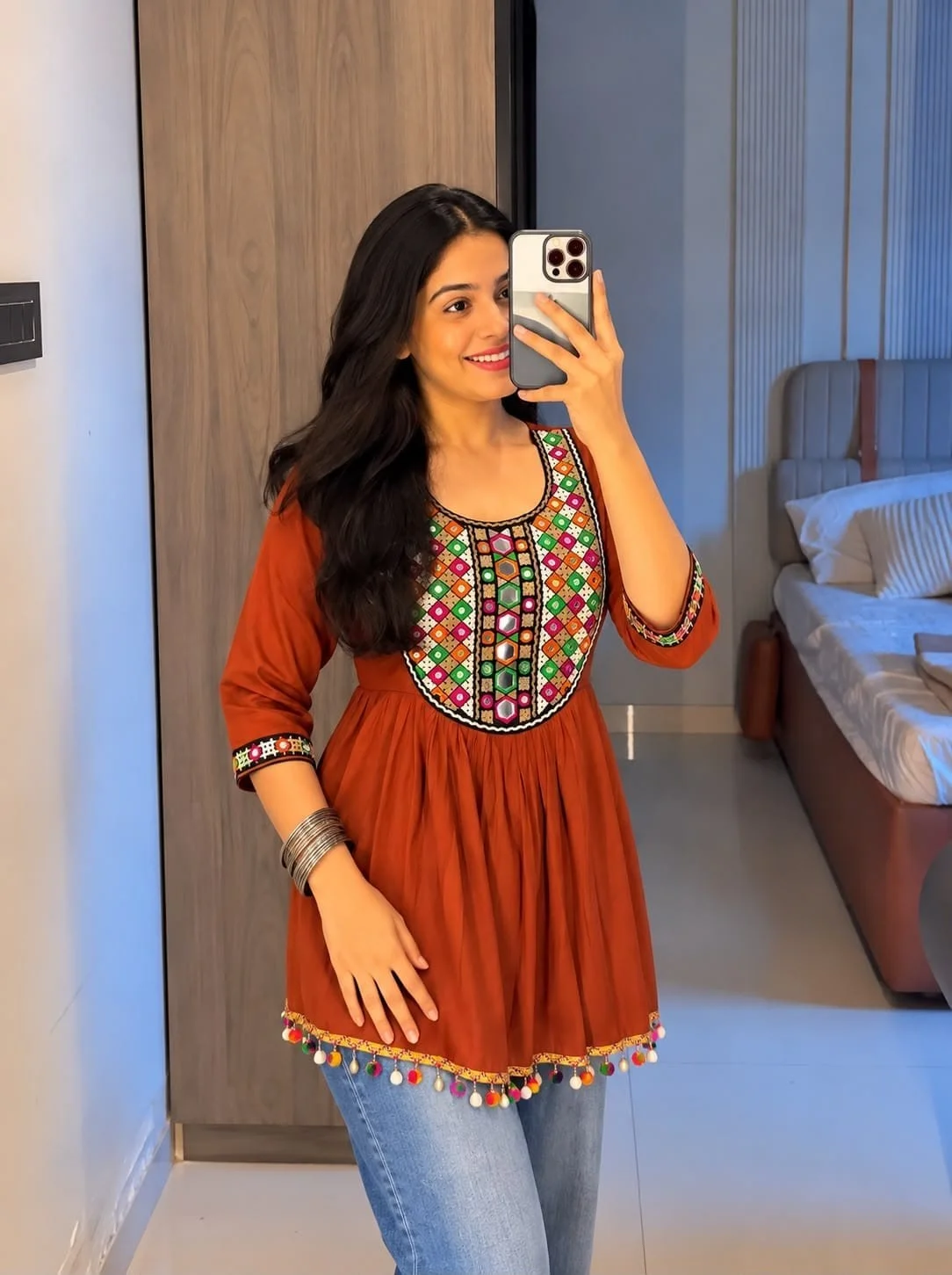 Gamthi Utsav Heavy Rayon Top